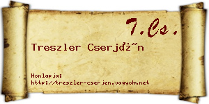 Treszler Cserjén névjegykártya